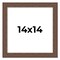 14x14 Wide Barnwood Picture Frame with UV-Resistant Acrylic & Acid Free Backing, Available in 6 Paint Finishes - Grey, Brown, White, and Black